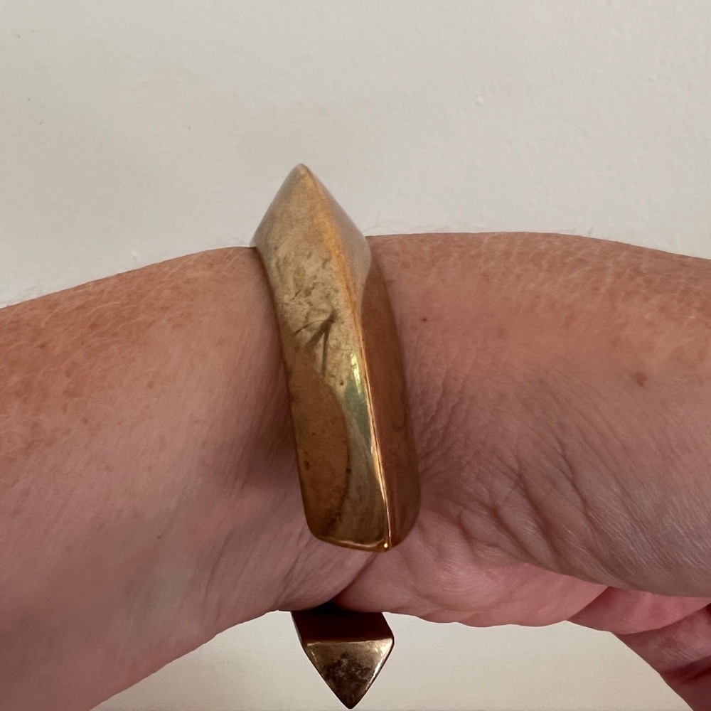 Brass (Gold) Cuff Bangle Bracelets. - image 7